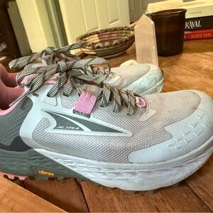 ALTRA Timp 5 Trail Running Shoes Green Forest Pink